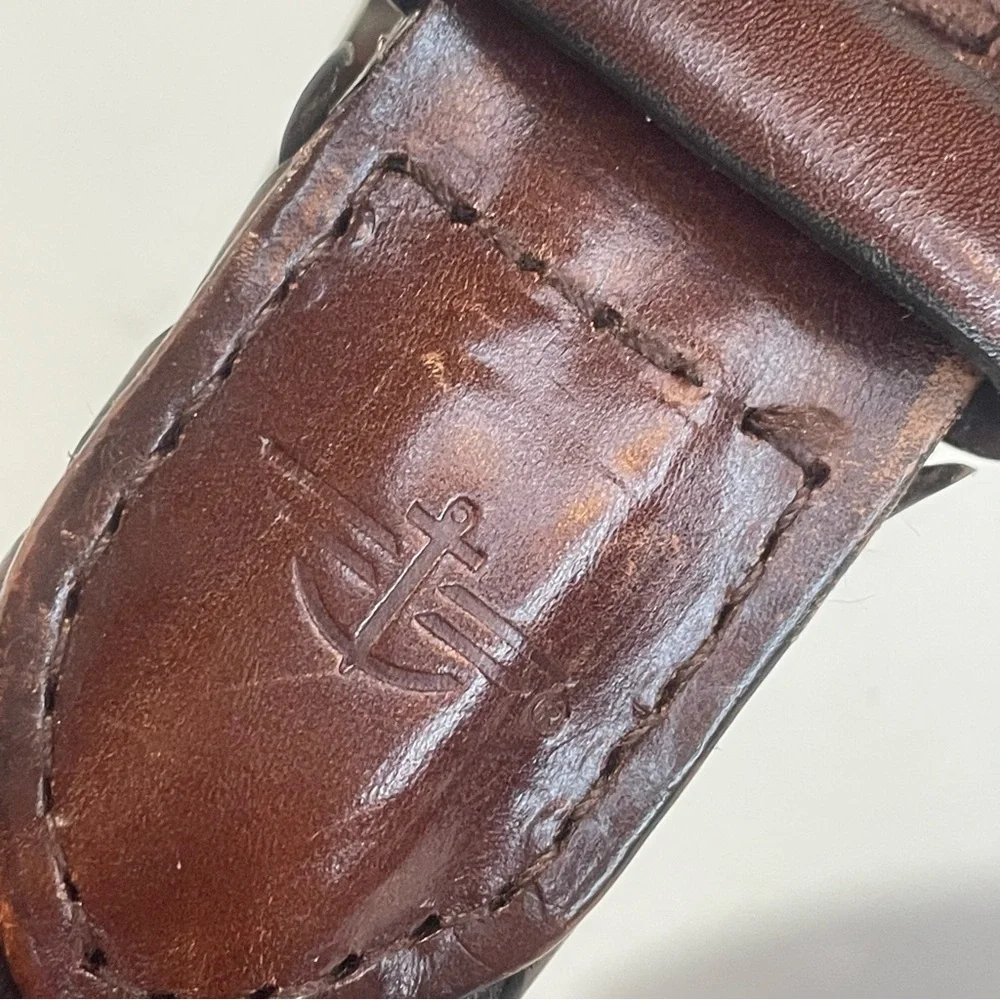 Men's Brown Leather Belt bonded lacing. Size 40. Used some wear noted in pics.